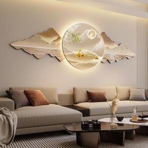Living Room Decorative Painting Accessible Luxury Fancy Minimalist Modern Sofa Background Wall Painting Hanging Painting LED Luminous Hanging Painting Light Painting