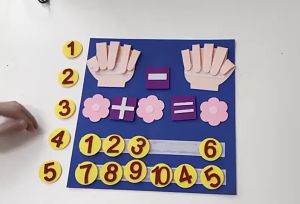 Education Toys Felt Finger Number Math Children Counting Addition Subtraction Puzzle Toddler Early Learning Toy