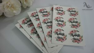 30 pcs Stiker Terima Kasih 4.5 cm TY010 Tahan Air