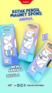 Kotak Pensil Magnet ANIMAL 353 14-A Tempat Pensil XIAOLINGJING SPONS