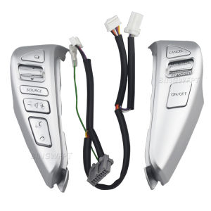 Silver Steering Wheel Cruise Control Switch Buttons 25550-3DA6A For Nissan Tiida 2011-2015 For Nissan Versa 2014-2015