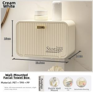 AMU·PIGGY | Wall-mounted Drill-free Face Towel Storage Organizer