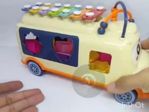 Bus Musikal Edukatif YOGOBATA - Puzzle Blok Bentuk Warna-warni untuk Anak 1 Tahun Ke Atas