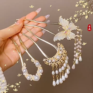 Trâm Cài Tóc Hàn Quốc Kim Loại Đính Đá Thời Trang Cho Nữ- Tổng Hợp Trâm Cài Tóc 2 Răng RyRy shop