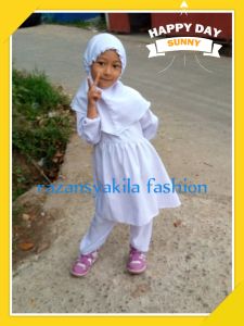 Setelan Putih Anak Perempuan & Baju Manasik Haji