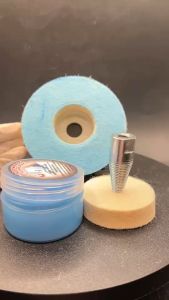 Elegant Buffing Compound with Sheep Wool Brush for Chrome/Silver/Steel Polishing
