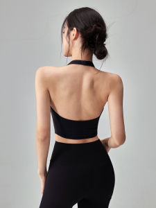 Back Beauty Hang-Neck Quick-Dry Anti-Shake Yoga and Running Sports Bra