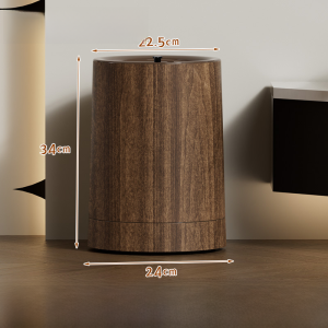 Double-Layered Wooden Texture Trash Can for Living Room And Bedroom Mid-Century Modern Style Creative High-End Feeling Waste Basket