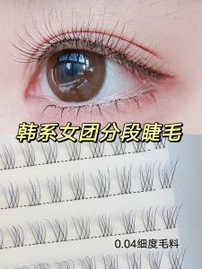 Korean Girl Group Single Cluster False Eyelashes Natural Simulation Soft Fine Beginner Short Segment Handheld Eyelashes