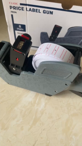 Máy in giá 8 số Deli 7504 - In giá màu ghi xám