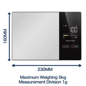 11LB / 5kg Stainless Steel Kitchen Food Scale Smart Kitchen Scale Food Calorie Nutritional Calculator Cooking Baking Scales