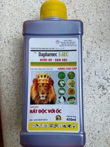 Thuốc trừ sâu sinh học Daphanec (3.6)EC. Diệt sâu Rầy bọ trỹ rẹp sáp ( hoạt chất Abmectin cực độc với Ốc ) chai 450ml.