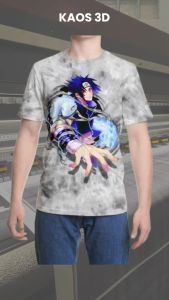 Kaos 3D 3 Dimensi Uchiha Sasuke Premium Bangkok Thailand