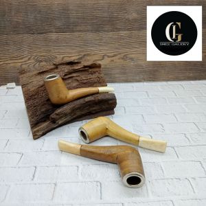 Pipa once klokotan kayu Bidara kombinasi tulang sapi B41