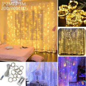 LED Curtain Fairy Lights String Waterproof Window Curtain Christmas Decorations Fairy Light Wedding Deepavali Light