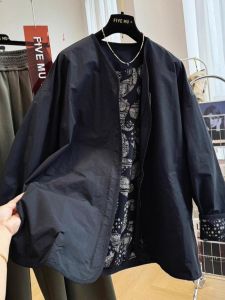 Retro Style Womens Windbreaker Coat Casual Loose Fit Autumn New Arrival Comfortable Outerwear Fashionable Casual Wear