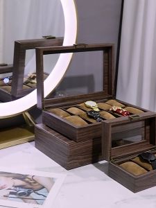 กล่องนาฬิกา กล่องเก็บนาฬิกาข้อมือ ลายไม้ ป้องกันฝุ่นและรอยขีดช่วย Watch Box