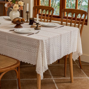 SANHANG | Vintage Luxury Tablecloth French Style Lace and Cotton