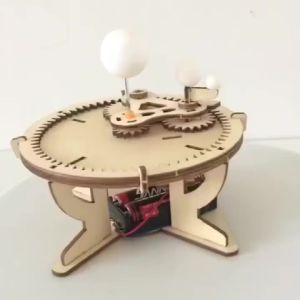 DIY Solar System Model Mechanical Set Astronomy Sun Earth Moon Planet STEM Experiment Toy Set Science Education Wooden Puzzle