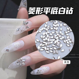 Mini Cao Cấp Kim Cương Khoan Hình Thoi Trắng Đáy Bằng Móng Tay Nghệ Thuật Swarovski Tinh Thể Cho Tiệm Làm Móng Tay Sử Dụng Cực Sáng Bóng