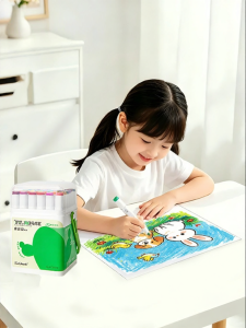 Touch mark | Food-Safe Washable Non-Toxic Children-Friendly Soft-Tip Acrylic Color Pens 24pcs