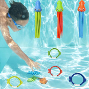 Childrens Swimming Equipment Octopus Diving Toy Standable Underwater Training Tool for Swimming Pool Fun Water Play