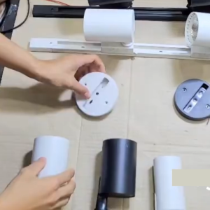 Đèn Led Rọi Chiếu Điểm Chân Xoay 360 Độ Loại 10W - 20W Trắng Ấm Và Trắng Lạnh Gắn Ray 2 Dây Tròn 10cm Hoặc Dài 19cm