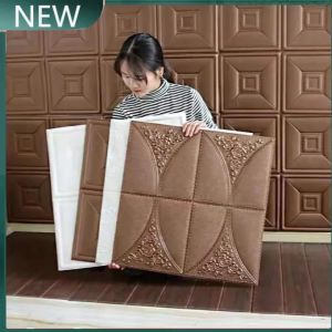 🔥 Prepare for delivery 🔥  3D wallpaper 70x70cm thick 8mm rose pattern large sheet self-adhesive paper 3D wallpaper packaging 1 piece