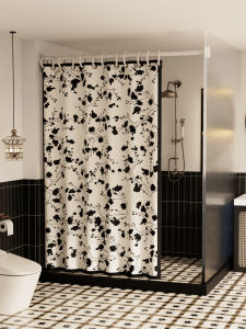 ผ้าม่านห้องน้ํากันน้ําชุดไม่มีเจาะความเป็นส่วนตัวพาร์ทิชันผ้าม่านห้องอาบน้ําห้องน้ําแม่พิมพ์ Proof Drapes