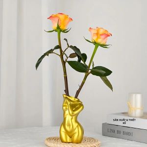 Lọ Hoa Hình Thân Người Phụ Nữ Tượng Resin Trừu Tượng Đồ Trang Trí Nhà Hiện Đại Phong Cách Bắc Âu Quà Tặng Đồ Trang Trí Phòng Khách Quà Tặng Hình Thân Người Phụ Nữ
