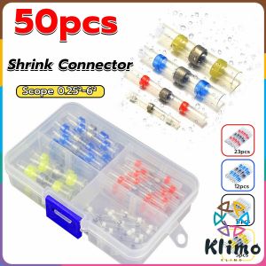 KLIMO 50PCS Solder Seal Wire Connector Waterproof Heat Shrink Middle Connection Terminal Combination Box