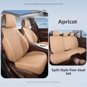 CapitAuto | All-Season Stain Resistant Nappa Leather Thin High-end Car Seat Cushion