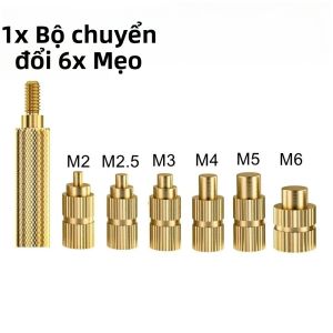Bộ Dụng Cụ Lắp Đặt Đai Ốc Nhiệt Kèm Đầu Nối Và Đầu Vặn Cho Máy Hàn 936/937/900M Kích Thước M2-M8 Phụ Kiện Đai Ốc Vít Máy In 3D