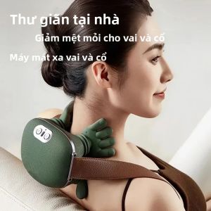 Máy Mát Xa Cổ Bằng Điện Shiatsu Áp Lực Ngón Tay Nhào Cho Cổ Lưng Và Vai Thư Giãn Cơ Bắp USB-C Dụng Cụ Massage Cầm Tay Chạy Bằng USB-C