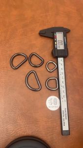 Khoen Chữ D -  Móc Chữ D Hợp Kim Mạ Đen Khói Dày 4.7mm Nhiều Size Phụ Kiện Làm Túi Xách Da Handmade DIY