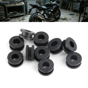 10 ชิ้นรถจักรยานยนต์ด้านข้างยาง Grommets ปะเก็น Fairings สําหรับ Yamaha สําหรับ Honda สําหรับ Suzuki CBR GSXR Ninja ZX YZF Kawasaki สีดํา