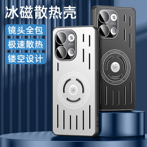 Opporeno9 pro 5G Magnetic Attraction Protective Case Full Cover Shockproof Aluminum Alloy Soft Silicone Male Model Phone Case