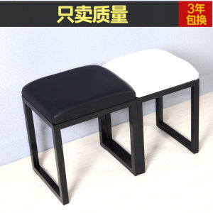 Nordic Style Wrought Iron Shoe Change Stool Stool for Fitting Room Sofa Stool Folding Stool Square Stool Dressing Stool Tailstock Bench for Home Use