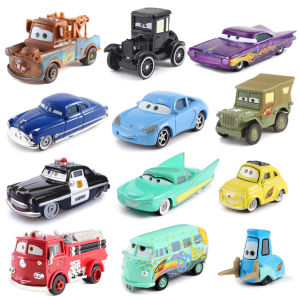 Takara Tomy | Disney Pixar Cars Residents Of Radiator Springs Anime Character Mater Fillmore Sheriff Lizzie Alloy Toy Car For Children