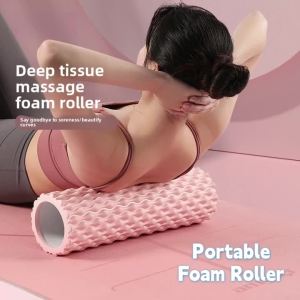 33x10cm Hollow EVA Foam Roller Water‑drop Texture Yoga Column Muscle Massage Roller Deep Tissue Release Fitness Pilates Tool