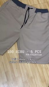 (70RB DAPAT 5PCS) Celana Pendek Chino Polos Pria Dewasa Surfing Short Panst Harian Standar Jumbo Distro S M L XL XXL