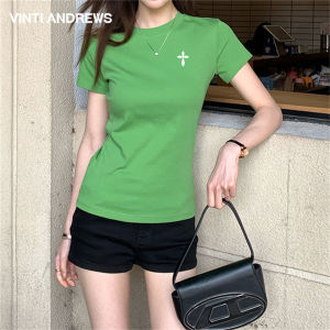 Round Neck Short Sleeve Slim Fit T-shirt