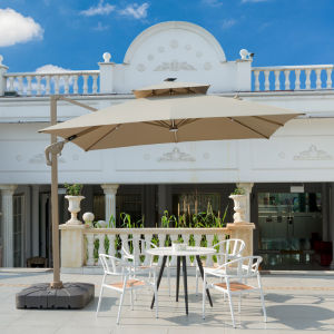 Outdoor Weatherproof Wood Table And Chairs Set Simple Modern Garden Cafe Plastic Wood Table Umbrella Combination Rock Panel