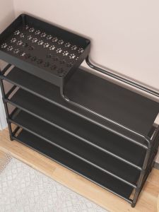 Modern Iron Art Shoe Rack Waterproof Sunproof Multi-layer Indoor Home Entrance Outdoor Corridor Shoe Cabinet 2023 Trendy Design