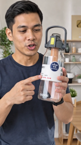 DODGE 1000ml Tritan Bottle Botol Air 1L BPA Free Tea Infuser Filter Direct Drink Large Tumbler Tahan Panas 运动水壶 W6802