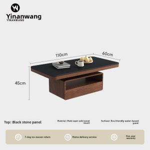 YINANWANG | Vintage Luxurious Solid Wood Coffee Table