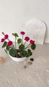 Artificial Fake Lotus Flower Elegant Style with Bright Colors for Holiday Home Party Decor