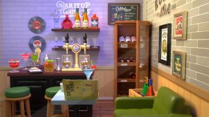 Robotime Rolife Super Creator Leisurely Cheers Bar (DW012) Plastic DIY Miniature House