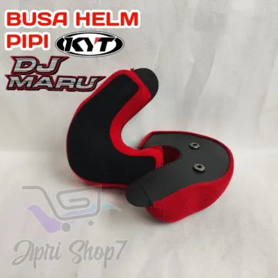 Cheek pad Busa pipi samping helm KYT DJ Maru kancing Plastik / Kancing Besi