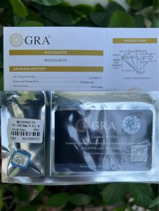 8 กะรัต เพชร(1 เม็ด น้ำหนัก 8 กะรัต ) MOISSANITE โมอีส เพชร โมซาไนท์ เพชร มี ใบเซอร์ะอยู่ในซีน เพชร MOISSANITE รูปร่าง OCTAGON (D Color- VVS1)( ขนาด 10X12 มิล mm)